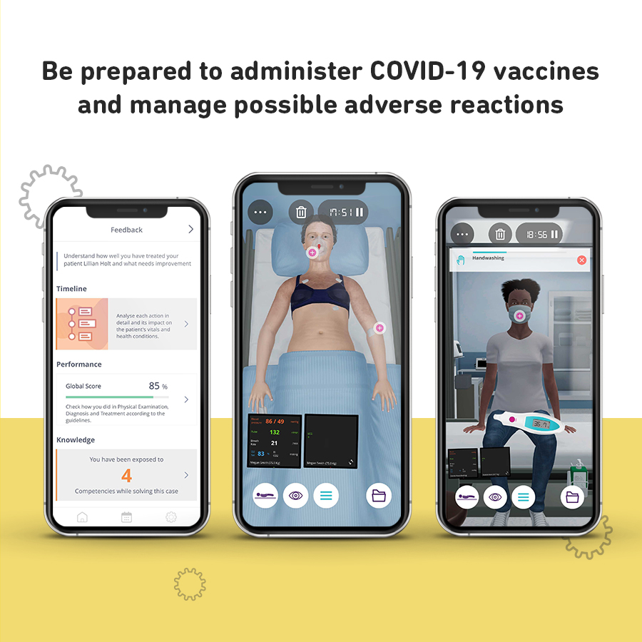 Be prepared to administer COVID-19 vaccines and manage possible adverse reactions with Body Interact virtual patients